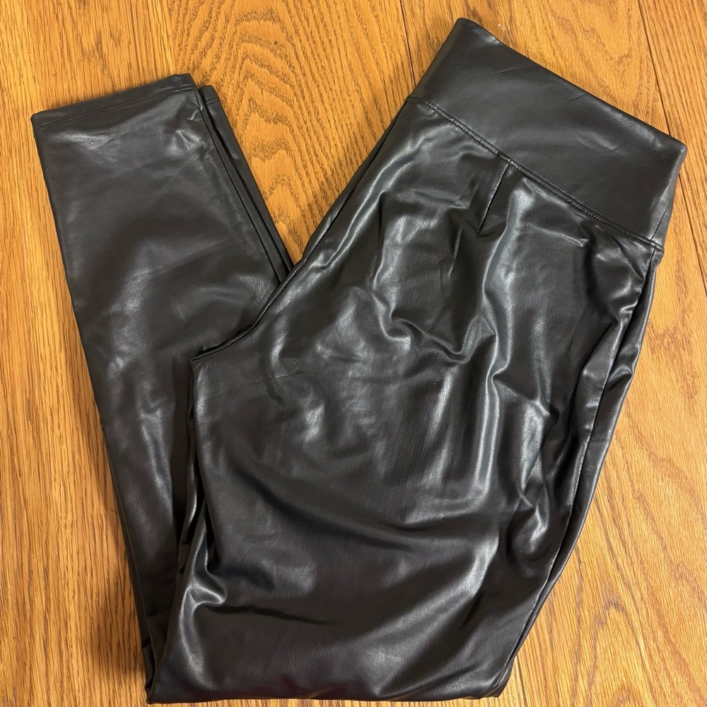 Nine West Ponte Faux Leather Leggings